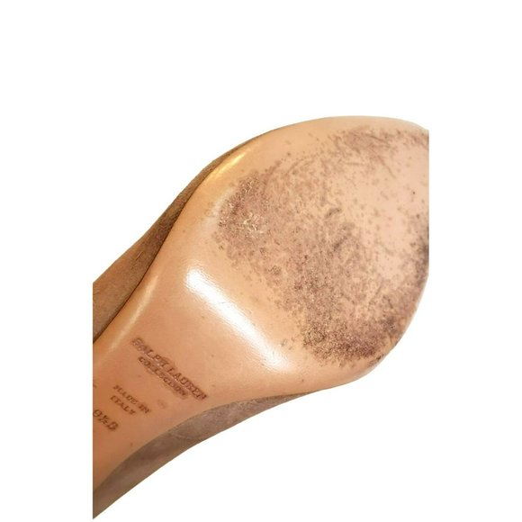 Ralph Lauren Collection Purple Label Taupe Suede Italy Ankle Strap Shoe 9.5 - Picture 8 of 8